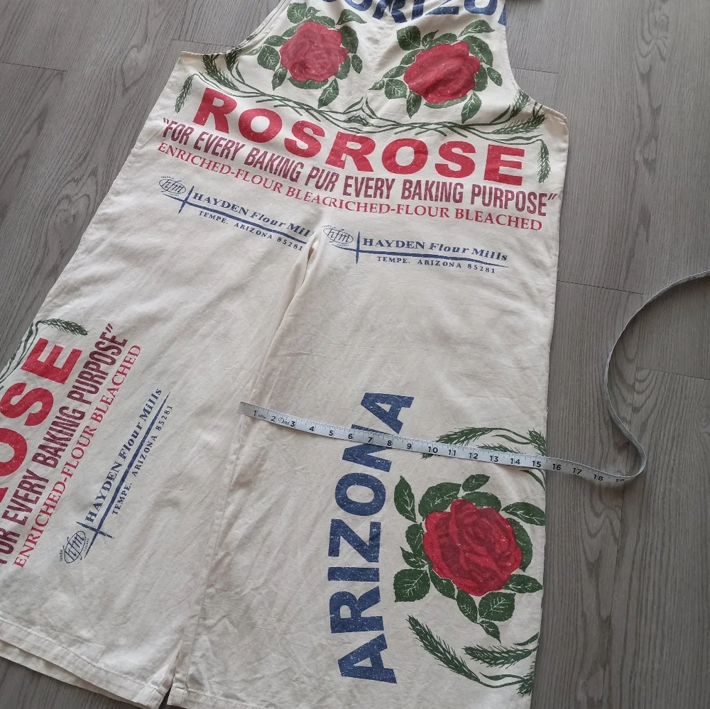 Jaded Gypsy Roses Flour Sack Market Fresh Overalls Cotton L/XL - Picture 10 of 16